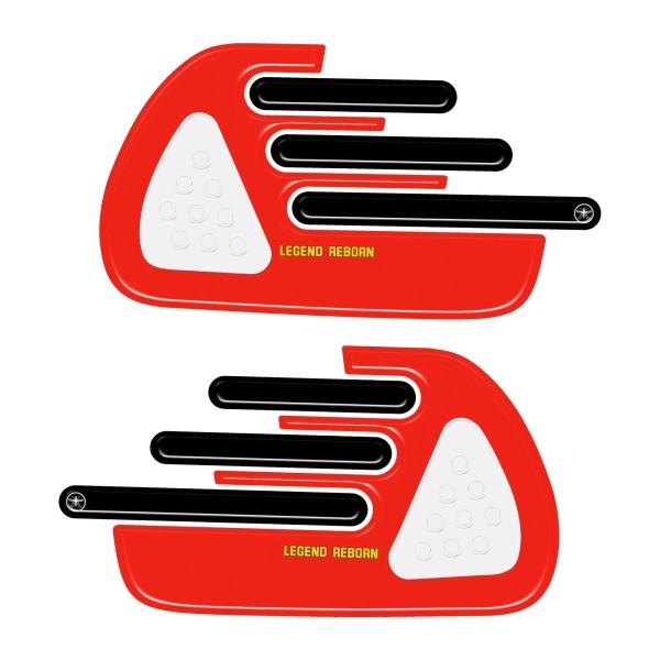 Adesivi 3D Protezioni Laterali Serbatoio moto compatibili con Yamaha XSR900 Red