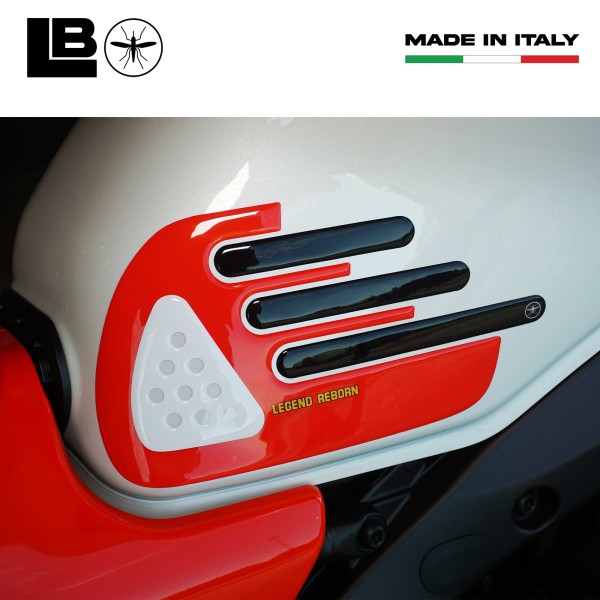 Adesivi 3D Protezioni Laterali Serbatoio moto compatibili con Yamaha XSR900 Red