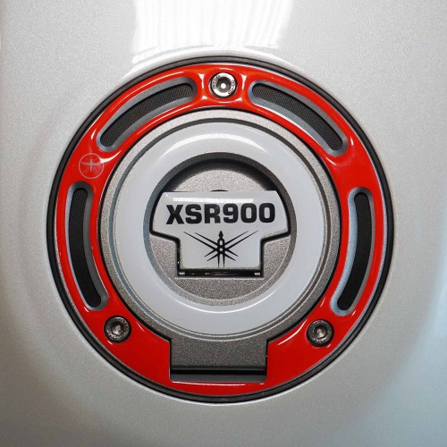 Sticker 3D Tank cap protección moto compatible con Yamaha XSR900 rojo