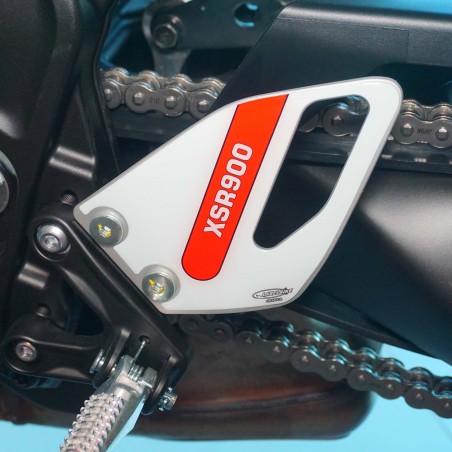 Adesivi 3D Protezioni Battitacco Moto compatibili con Yamaha XSR 900 2022 red