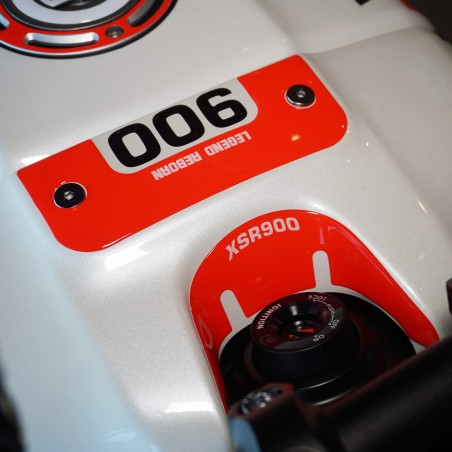 3D Key Zone Protection sticker compatible with Yamaha XSR900 2022-2025 Red