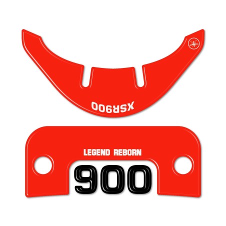 Adesivo 3D Protezione zona chiave compatibile con Yamaha XSR900 2022-2025 Rosso