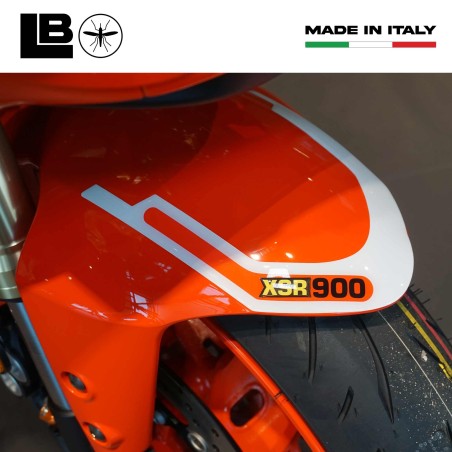 Autocollant de protection de garde-boue moto 3D compatible avec Yamaha XSR900 Legend Red