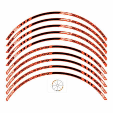 Adhesive Strips for Motorcycle Wheels Rims 17 compatible with Ktm 1290 Super Duke GT