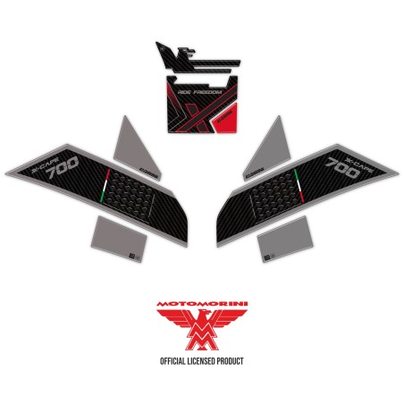 Tank Protektoren 3D Aufkleber Kit kompatibel mit Moto Morini X-Cape 700 2025