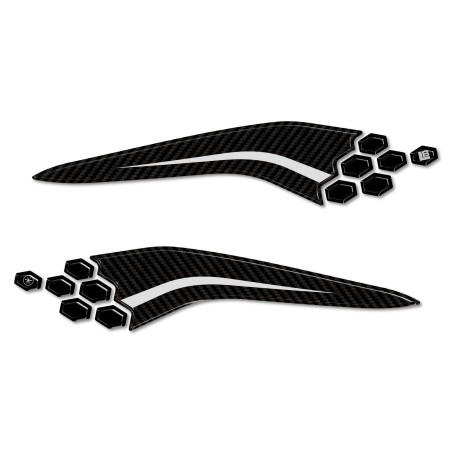 Pegatinas 3D Protectores laterales Scooter compatible con Zontes 368 G 2025