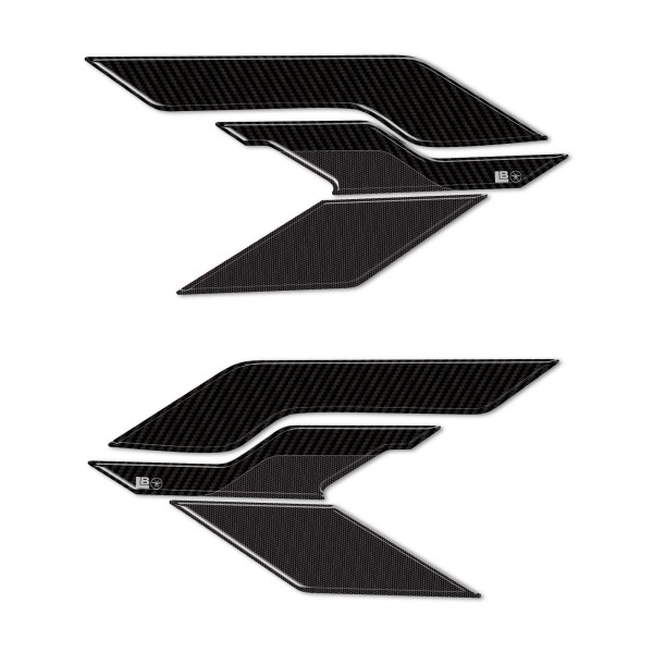 3D-Aufkleber Beifahrer-Fußrastenschoner kompatibel mit Zontes 368 G 2025