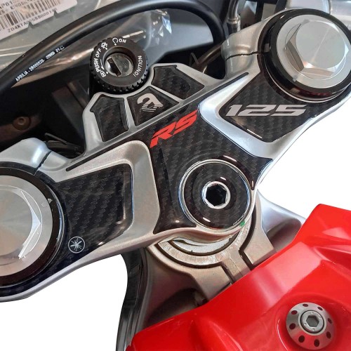 Placa de dirección adhesiva 3D Protección moto compatible con Aprilia RS 125 2021-25