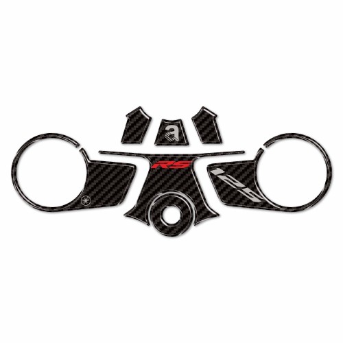 Plaque de direction 3D adhésive Protection moto compatible avec Aprilia RS 125 2021-25 2