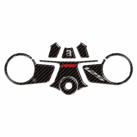 Plaque de direction 3D adhésive Protection moto compatible avec Aprilia RS 125 2021-25