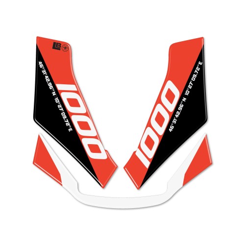 Adesivo Protezione Frontale compatibile con Moto Guzzi Stelvio Duecento Tributo 2