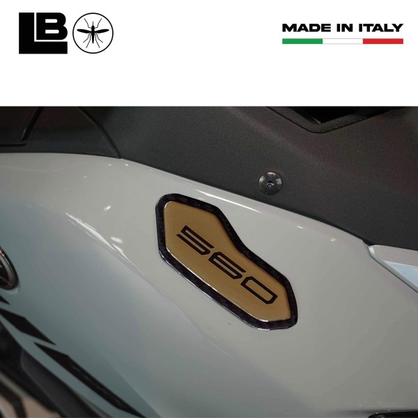 Stickers 3D resin-coated fairing mirror caps compatible with Yamaha Tmax 2025