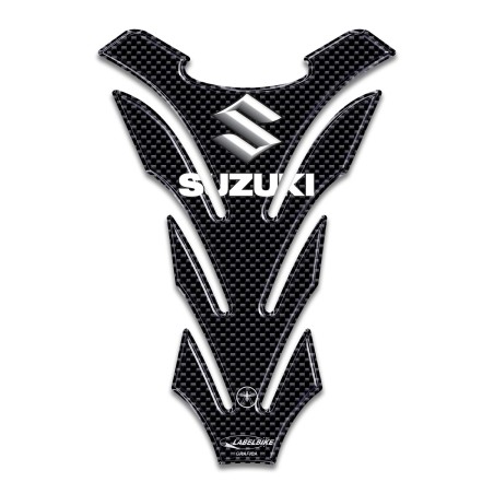PARASERBATOIO ADESIVI In RESINA 3D CARBONIO PROTEZIONE SERBATOIO per MOTO SUZUKI